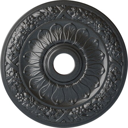 Swindon Ceiling Medallion (Fits Canopies Up To 6 1/8), Hand-Painted Pewter, 24OD X 4ID X 1 1/2P